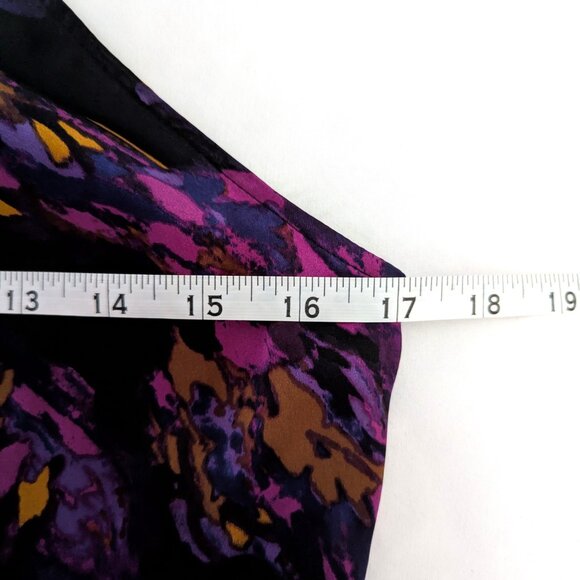 NWT Tahari | 100% Silk Halter Blouse Top Black w/ Abstract Print | Size Small - Picture 12 of 13